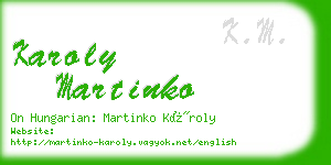 karoly martinko business card